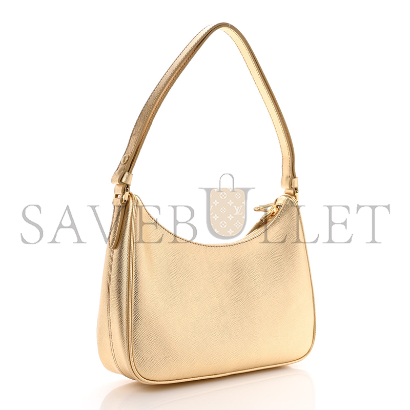 Pra*a platino re-edition saffiano leather sacca mini bag 1bc204 (23*17*6.5cm)
